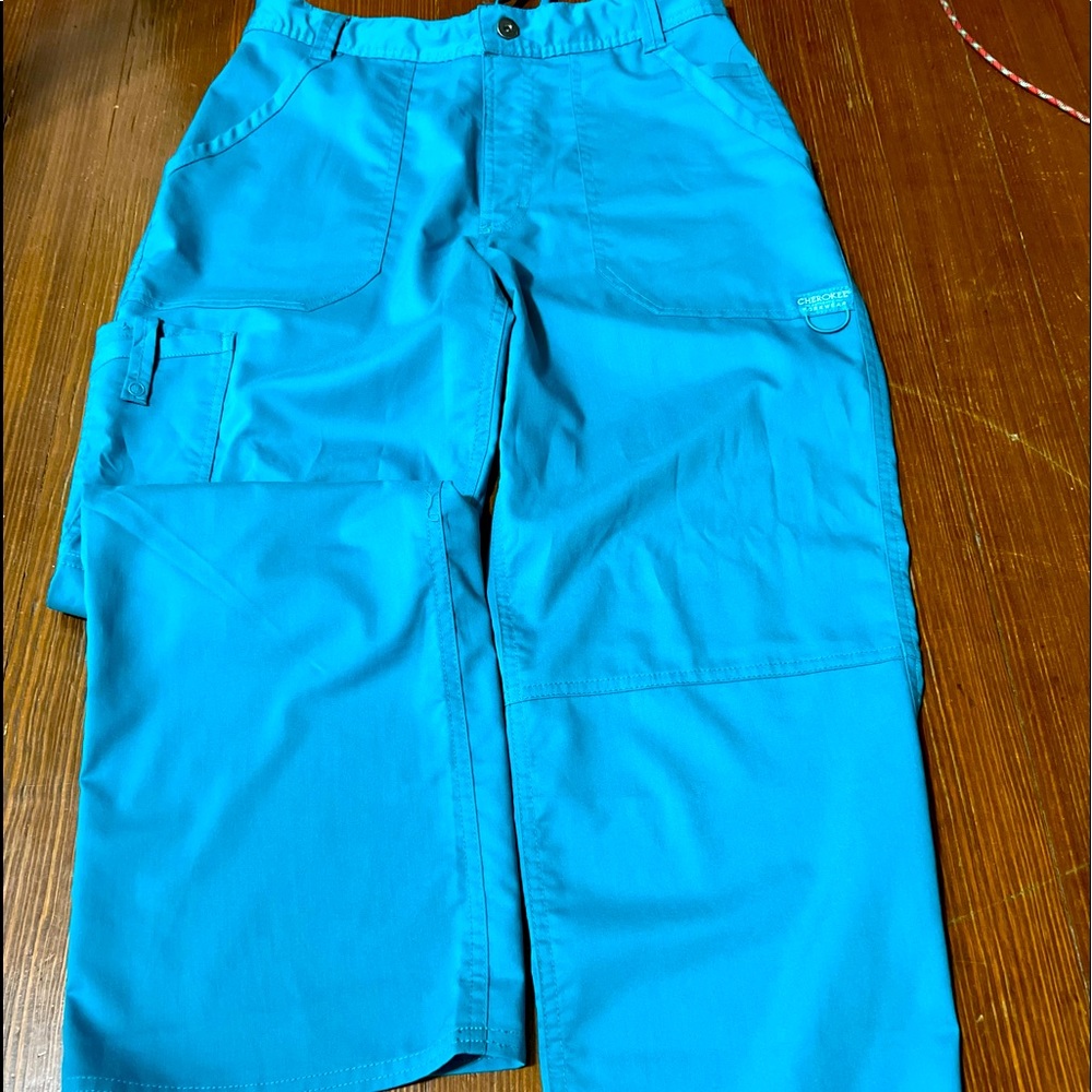 Cherokee workwear bottom scrub teal